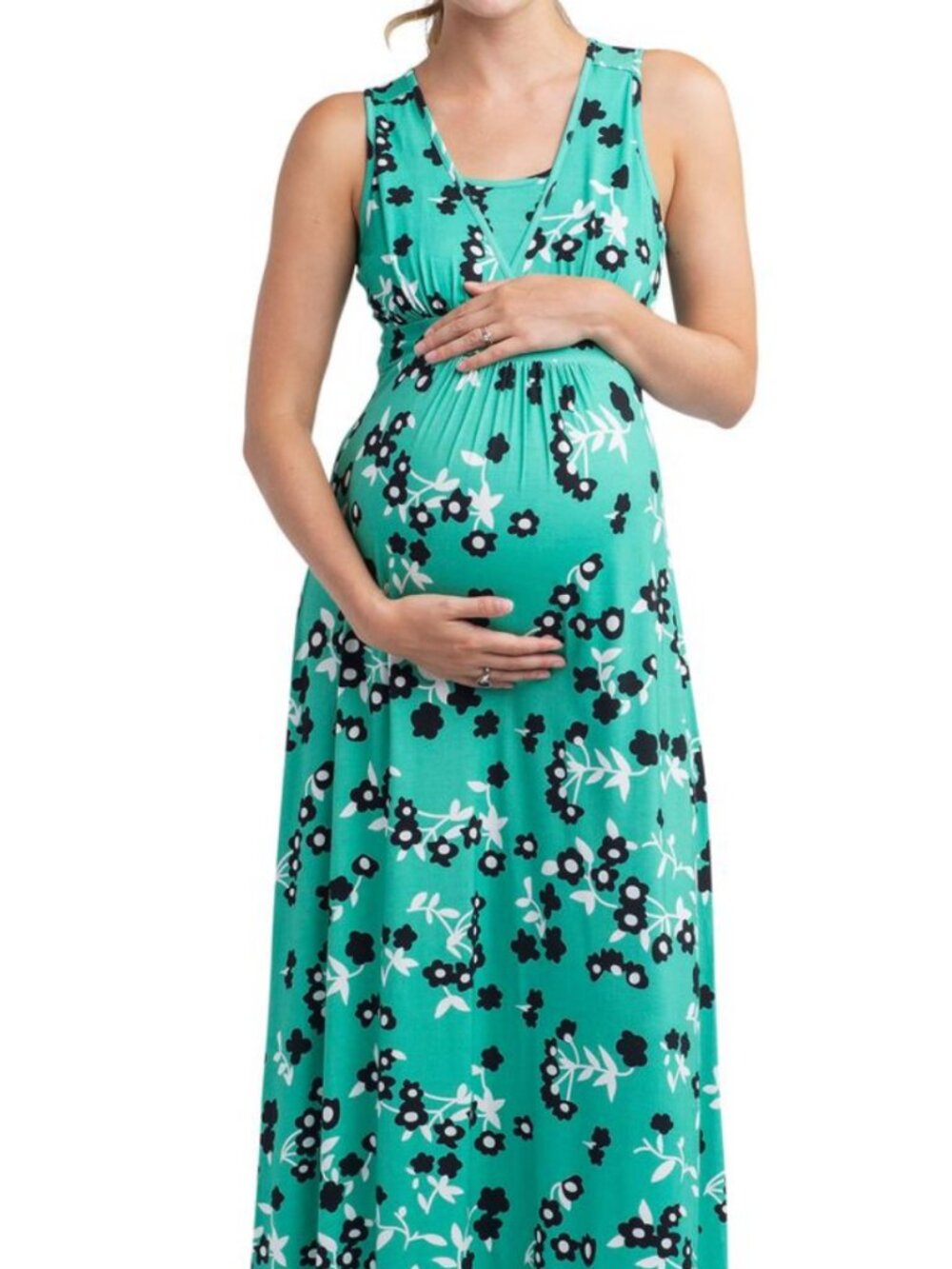Nom Maternity & Nursing Floral Maxi Dress. Size L.